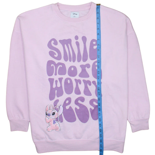 Womens UK Size L Disney Pink Pullover Sweatshirt