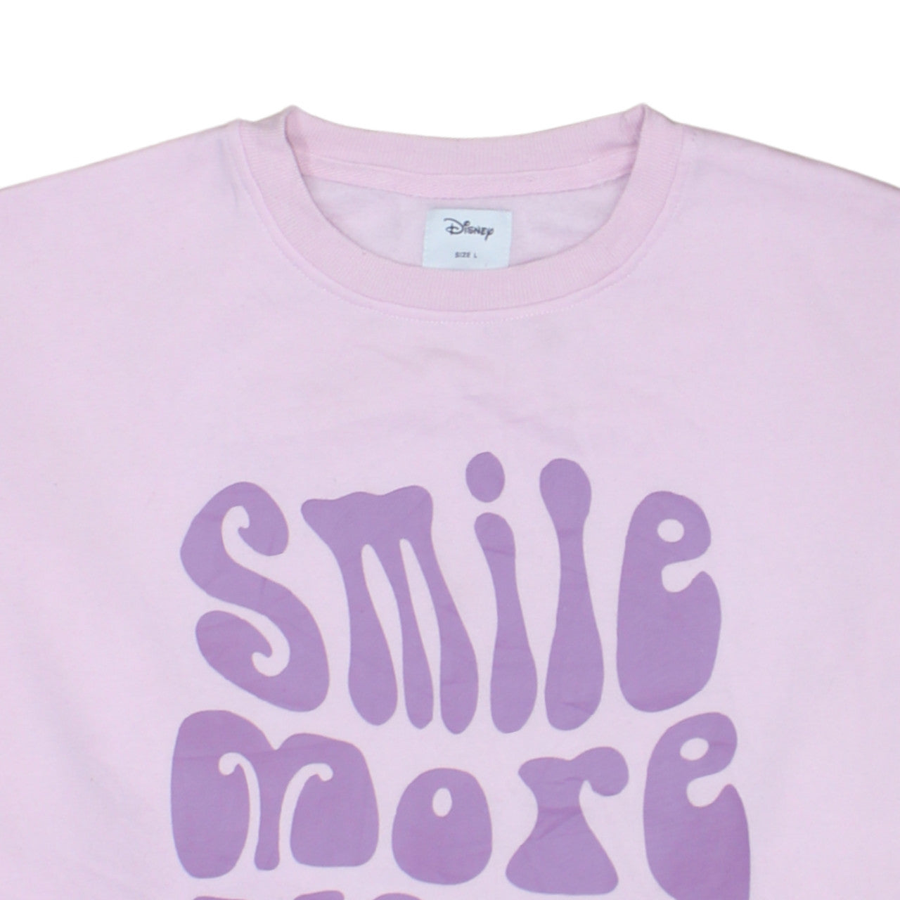 Womens UK Size L Disney Pink Pullover Sweatshirt