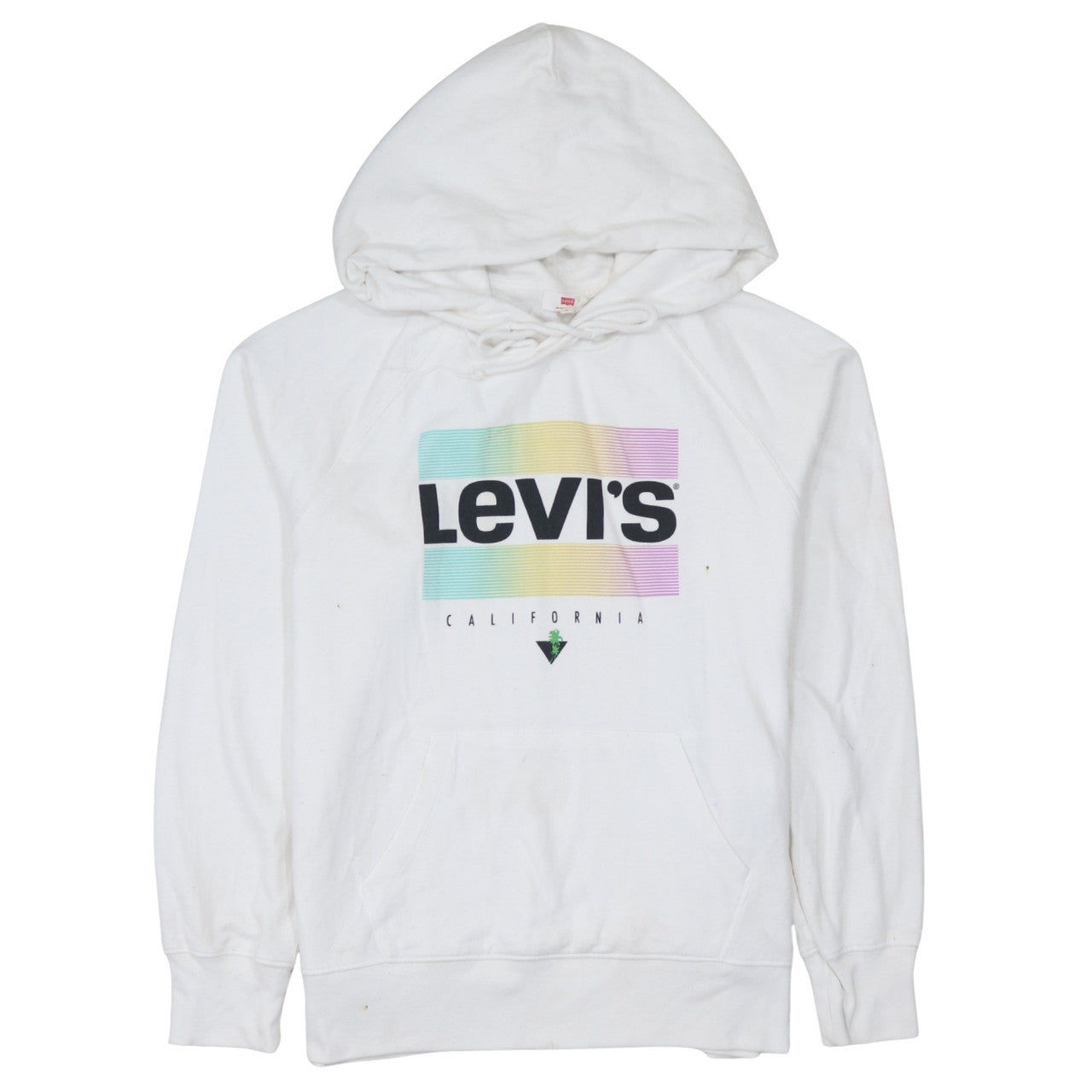 Mens UK Size M Levi's White Pullover Hoodie