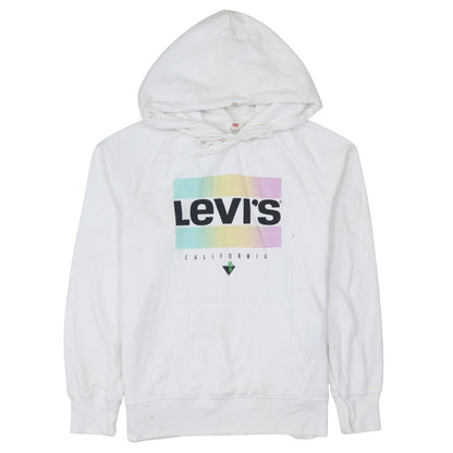 Mens UK Size M Levi's White Pullover Hoodie