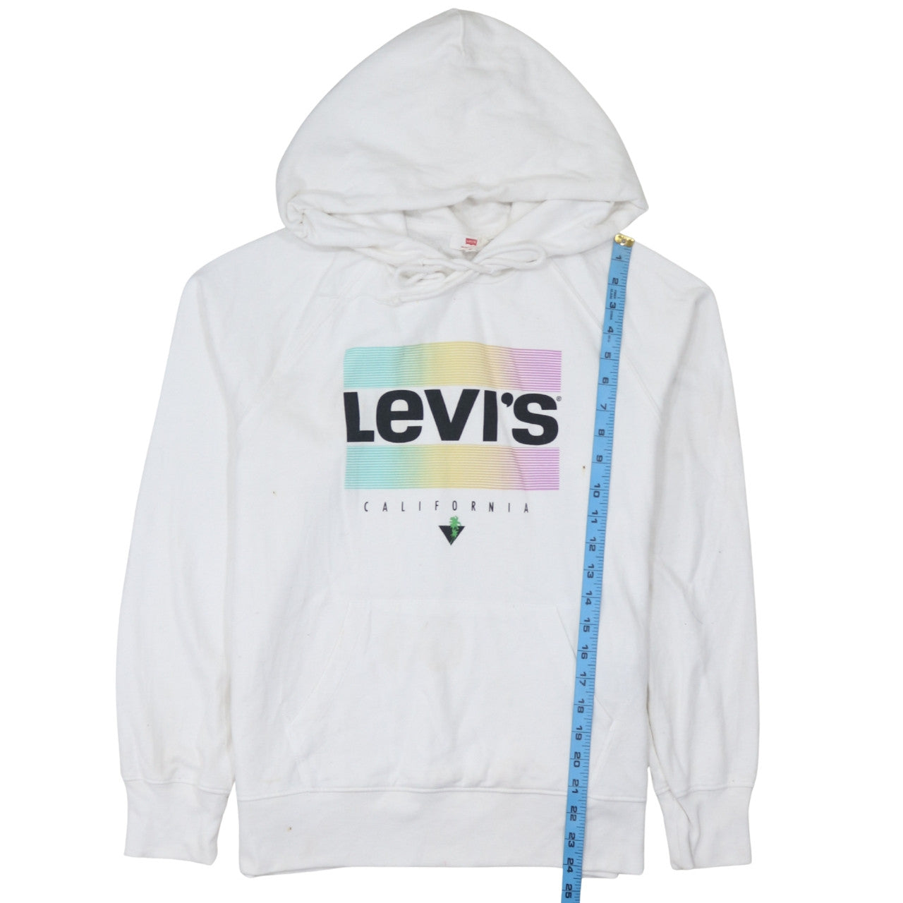 Mens UK Size M Levi's White Pullover Hoodie