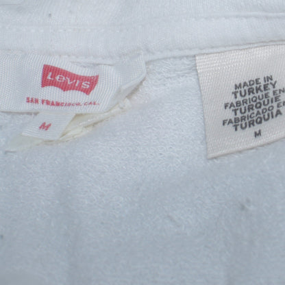 Mens UK Size M Levi's White Pullover Hoodie
