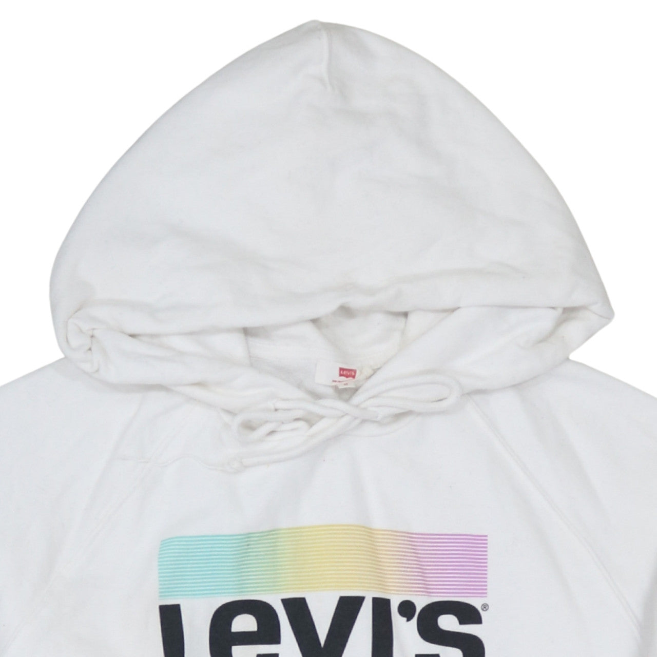 Mens UK Size M Levi's White Pullover Hoodie
