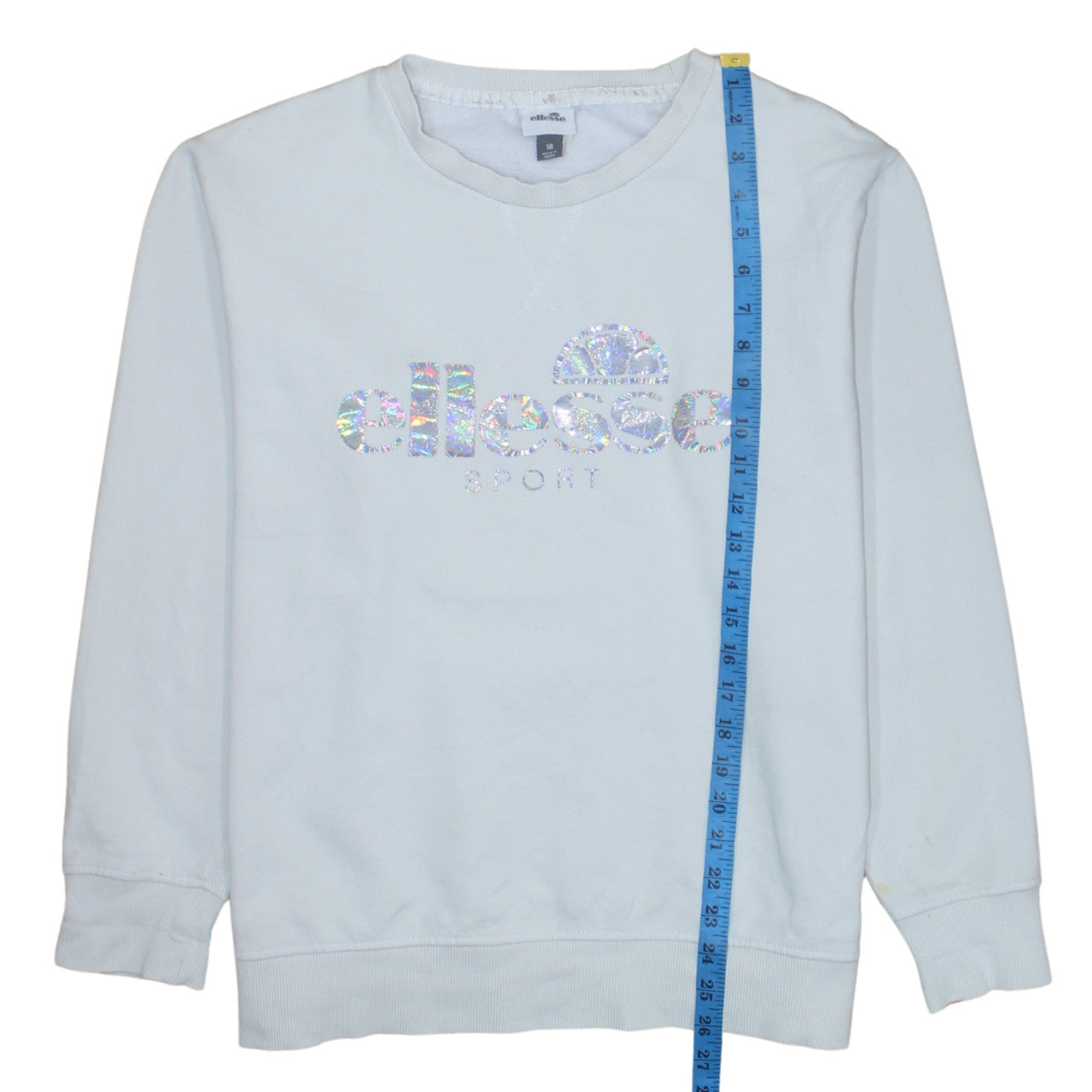 Womens UK Size 18 ellesse White Pullover Sweatshirt