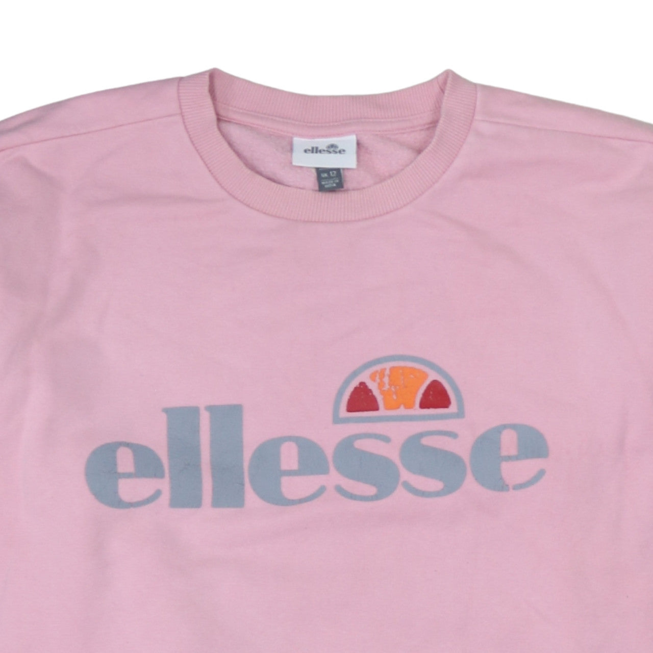 Womens UK Size 12 ellesse Pink Pullover Sweatshirt