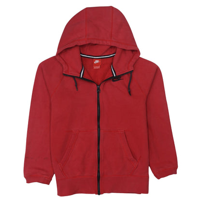 Mens UK Size S Nike Red Full Zip Hoodie