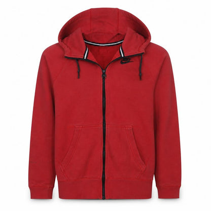 Mens UK Size S Nike Red Full Zip Hoodie