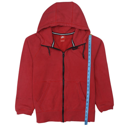 Mens UK Size S Nike Red Full Zip Hoodie