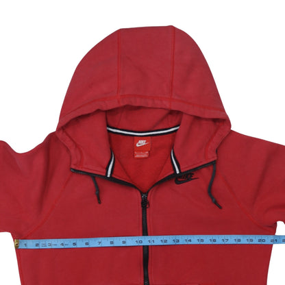 Mens UK Size S Nike Red Full Zip Hoodie