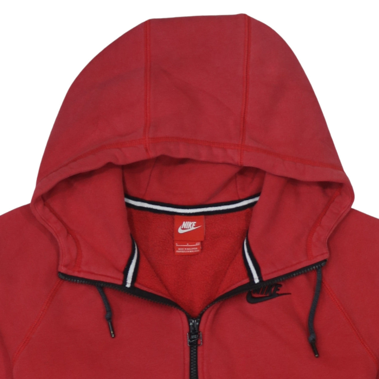 Mens UK Size S Nike Red Full Zip Hoodie