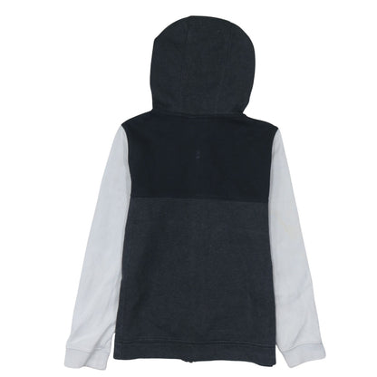 Nike Boys Black Full Zip Hoodie 13-14 Years Fleece Lined Logo Sweatshirt
