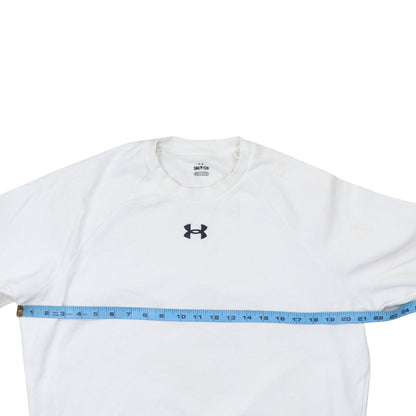 Mens UK Size S Under armour White Pullover Sweatshirt