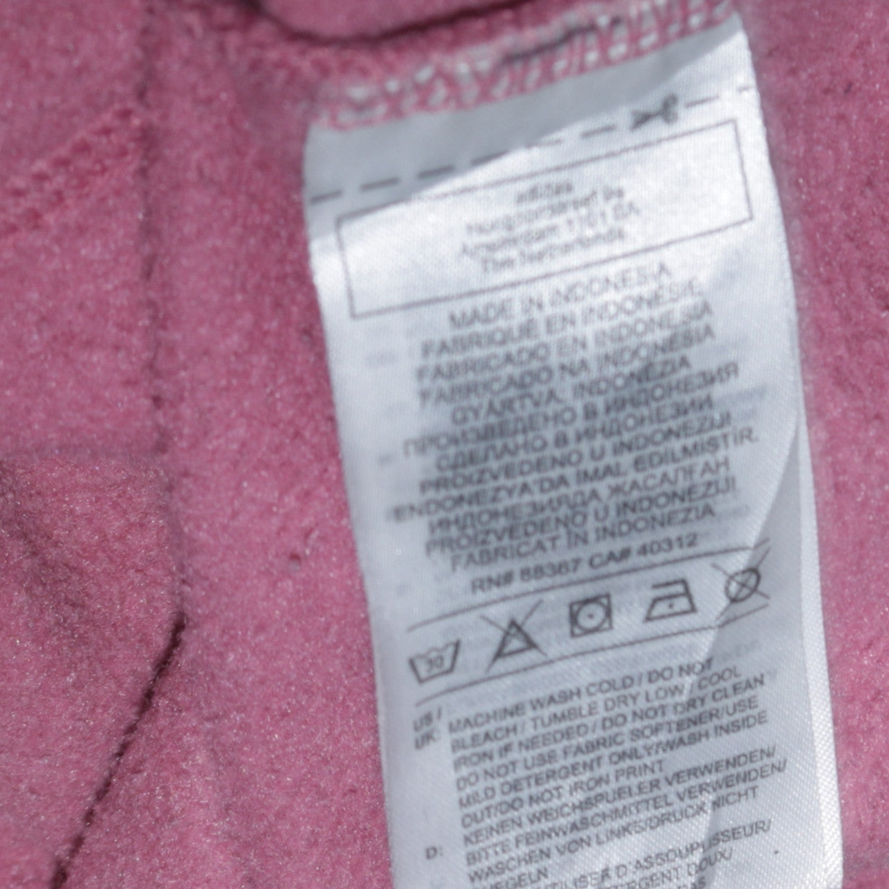 Womens UK Size 8 adidas Pink Pullover Hoodie