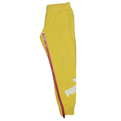 Womens UK Size L PUMA Regular Fit Jogger Yellow Trousers