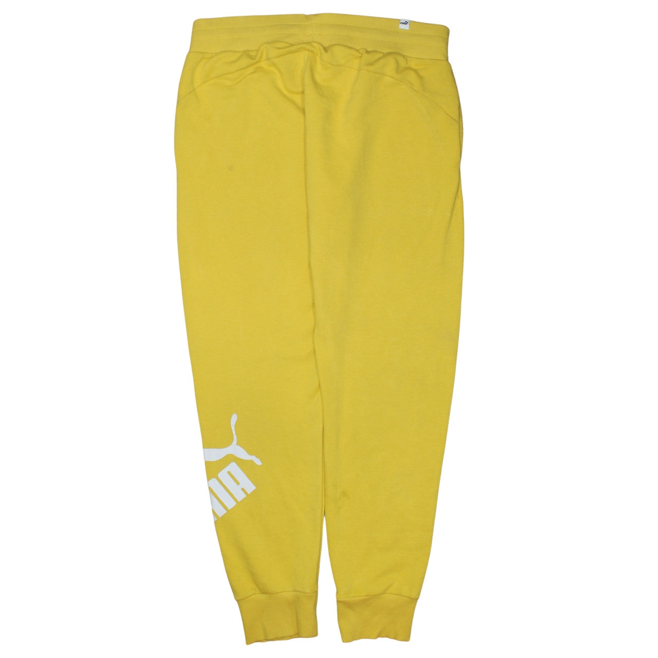 Womens UK Size L PUMA Regular Fit Jogger Yellow Trousers