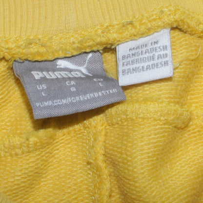 Womens UK Size L PUMA Regular Fit Jogger Yellow Trousers