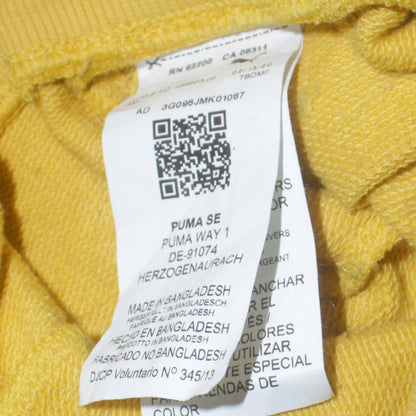 Womens UK Size L PUMA Regular Fit Jogger Yellow Trousers