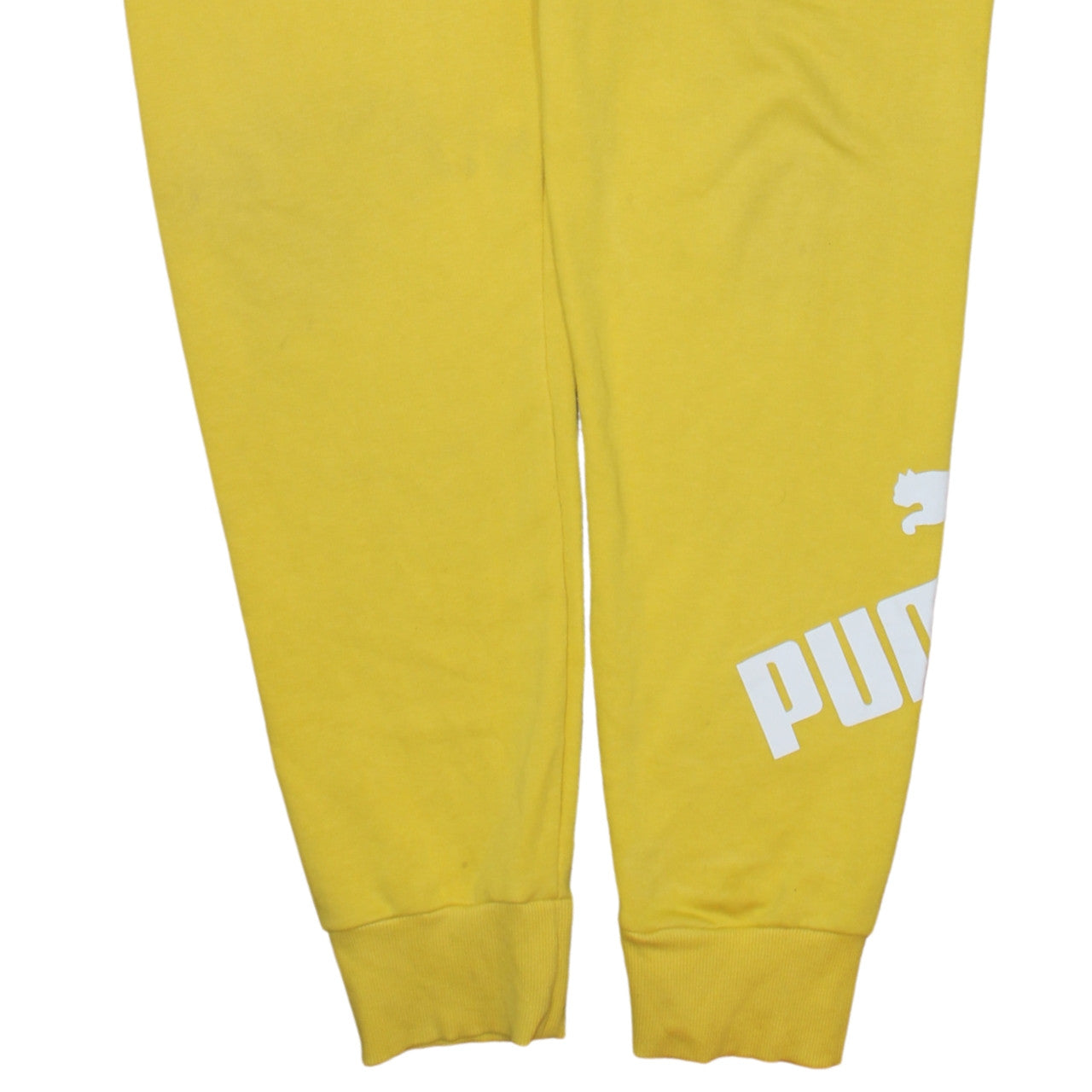 Womens UK Size L PUMA Regular Fit Jogger Yellow Trousers