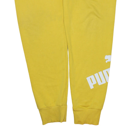 Womens UK Size L PUMA Regular Fit Jogger Yellow Trousers