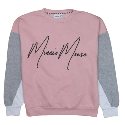 Womens UK Size XS Disney Pink Pullover Sweatshirt