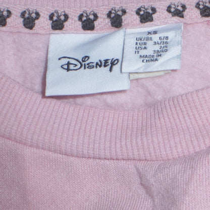 Womens UK Size XS Disney Pink Pullover Sweatshirt