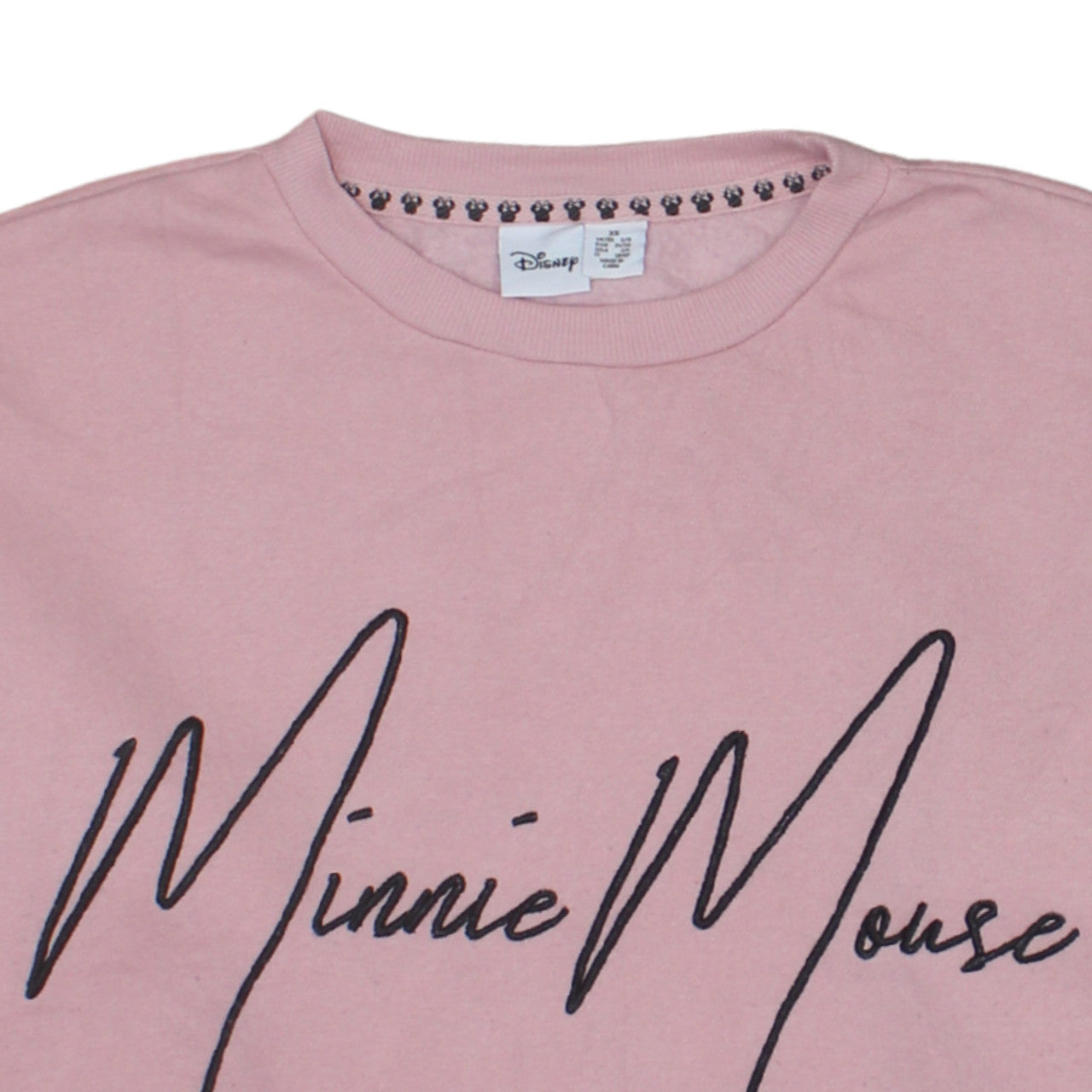 Womens UK Size XS Disney Pink Pullover Sweatshirt