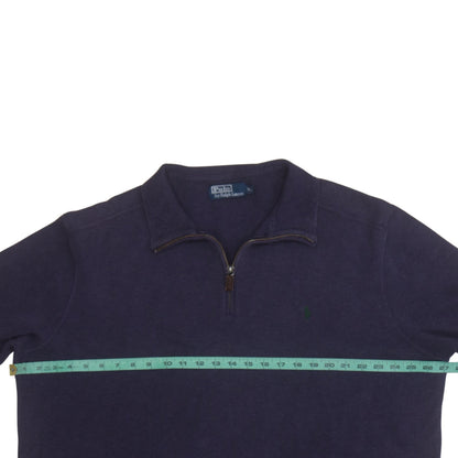 Mens UK Size XL Ralph Lauren Purple 1/4 Zip Jumper
