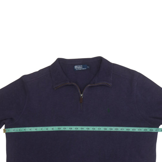 Mens UK Size XL Ralph Lauren Purple 1/4 Zip Jumper
