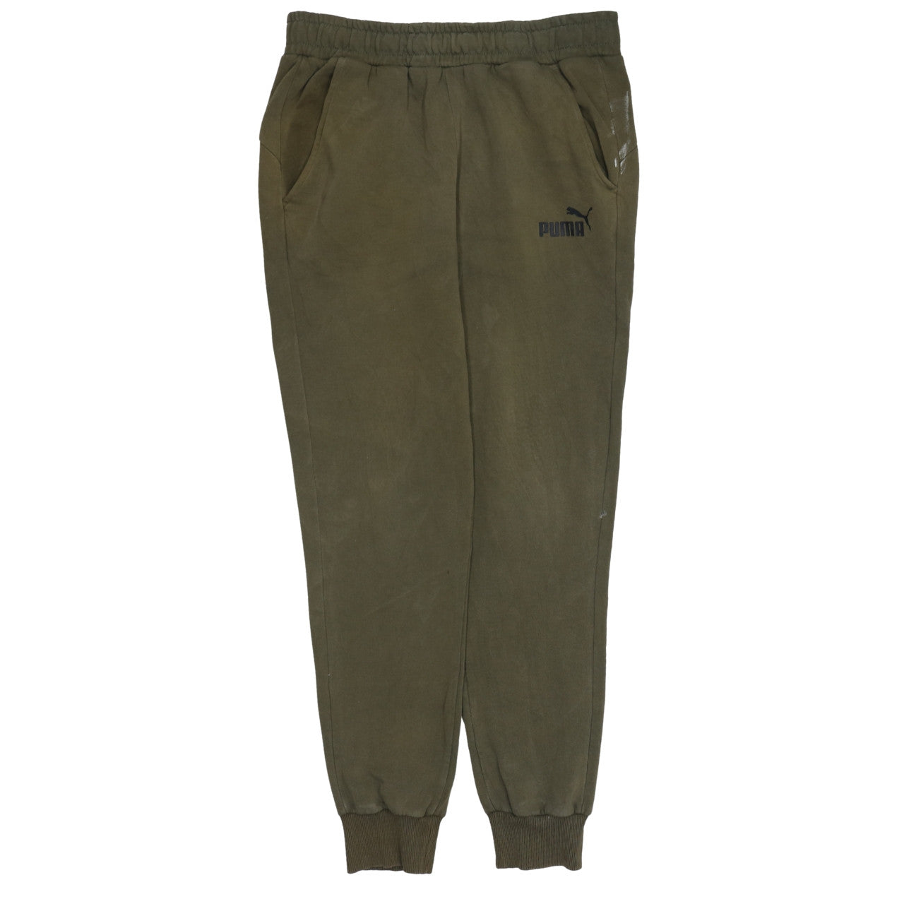 Mens UK Size S PUMA Regular Fit Jogger Green Trousers