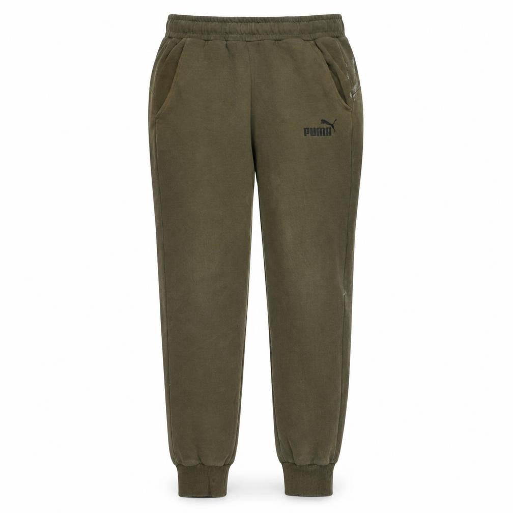 Mens UK Size S PUMA Regular Fit Jogger Green Trousers