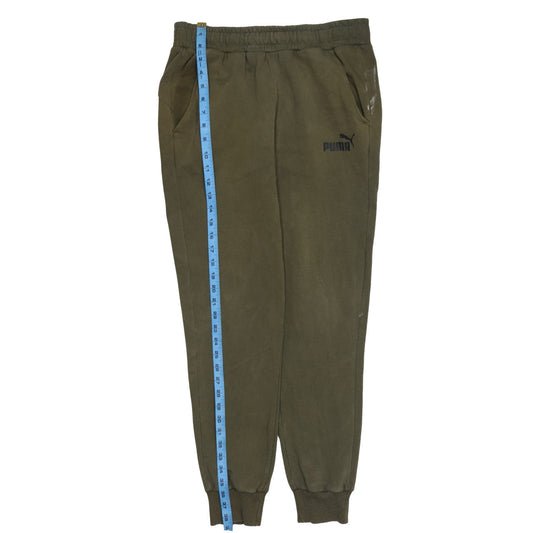 Mens UK Size S PUMA Regular Fit Jogger Green Trousers