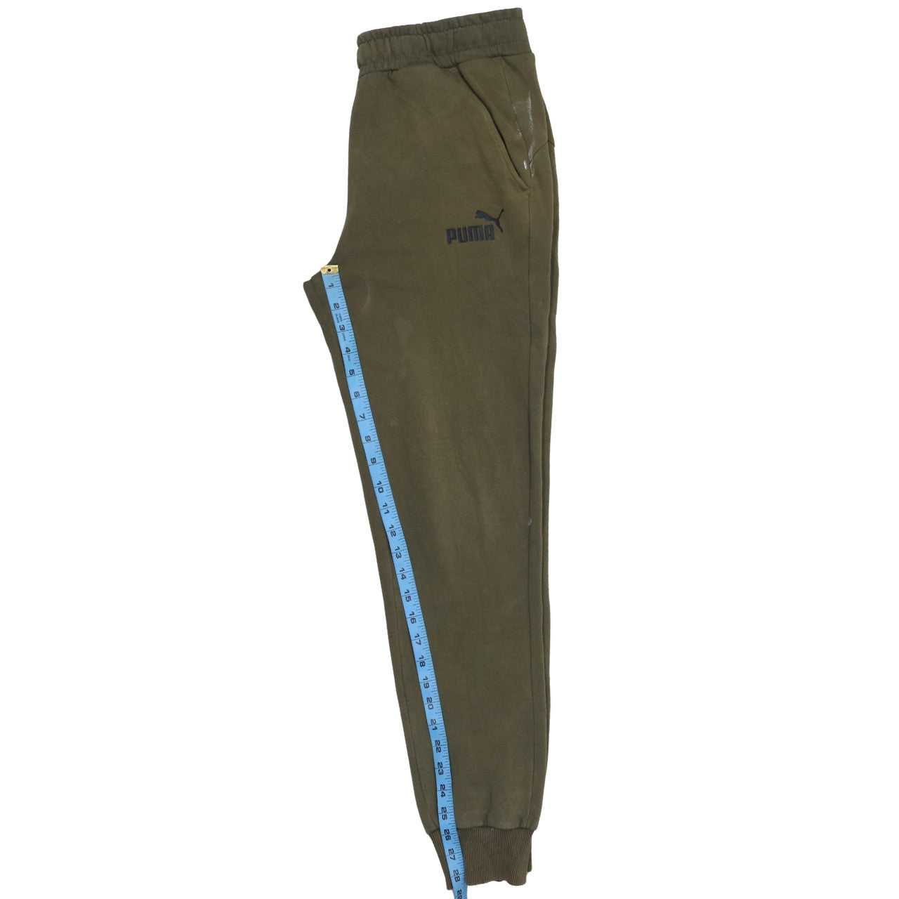 Mens UK Size S PUMA Regular Fit Jogger Green Trousers