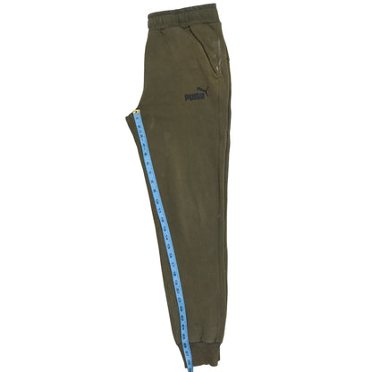 Mens UK Size S PUMA Regular Fit Jogger Green Trousers