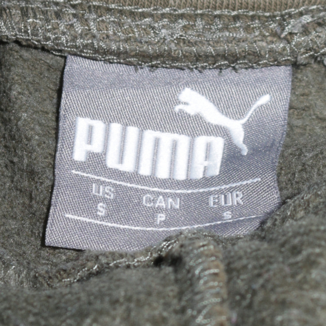 Mens UK Size S PUMA Regular Fit Jogger Green Trousers