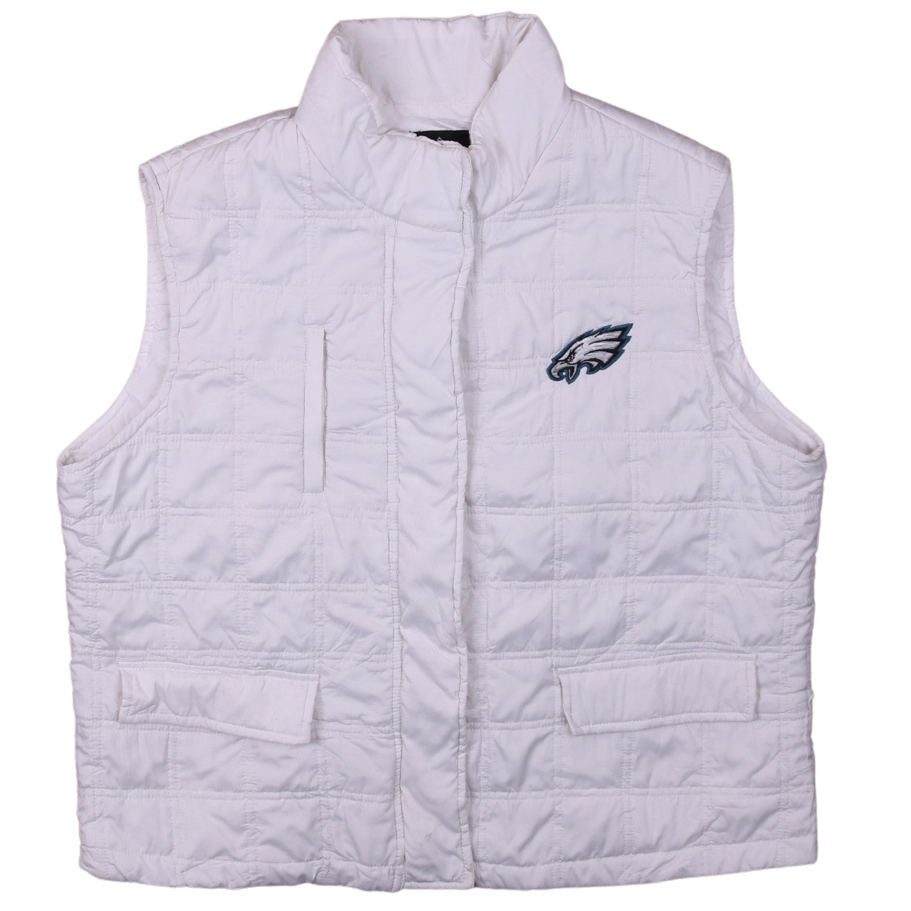 Womens UK Size XL NFL Team Apparel White Quilted Coat
