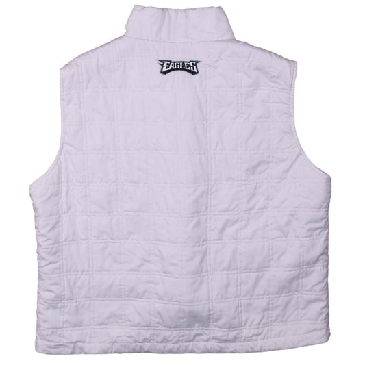 Womens UK Size XL NFL Team Apparel White Quilted Coat