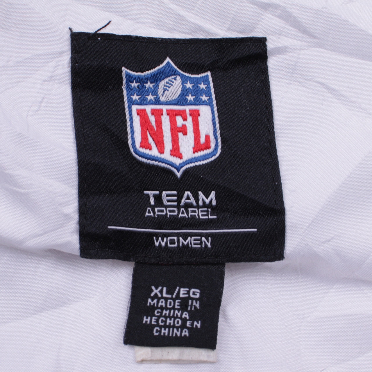 Womens UK Size XL NFL Team Apparel White Quilted Coat