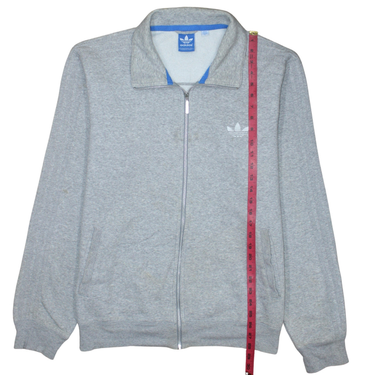 Mens UK Size XL adidas Grey Full Zip Sweatshirt