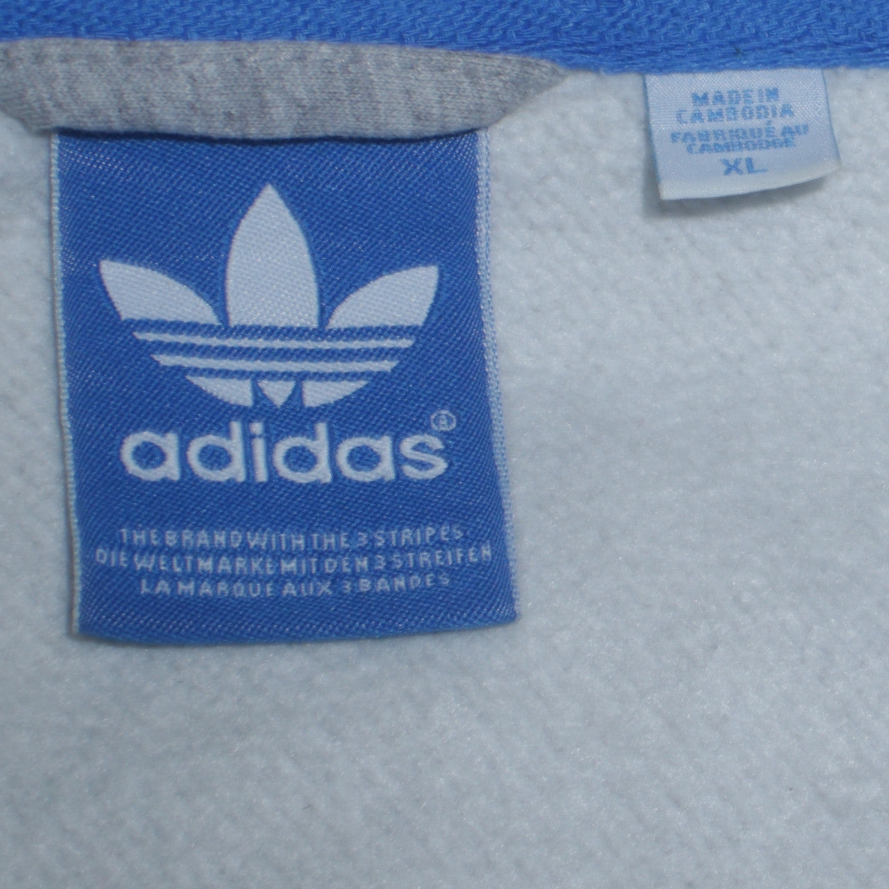Mens UK Size XL adidas Grey Full Zip Sweatshirt