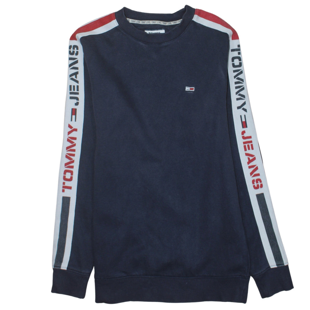 Mens UK Size M Tommy Jeans Blue Pullover Sweatshirt
