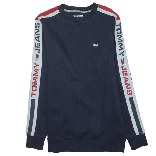 Mens UK Size M Tommy Jeans Blue Pullover Sweatshirt