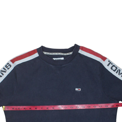 Mens UK Size M Tommy Jeans Blue Pullover Sweatshirt