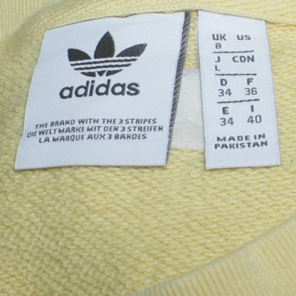 Womens UK Size 8 adidas Yellow Pullover Sweatshirt
