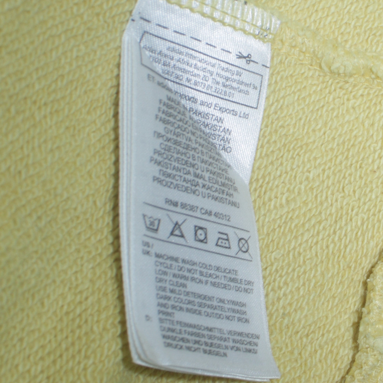 Womens UK Size 8 adidas Yellow Pullover Sweatshirt