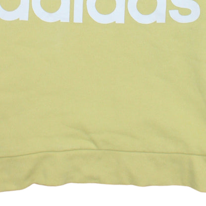 Womens UK Size 8 adidas Yellow Pullover Sweatshirt