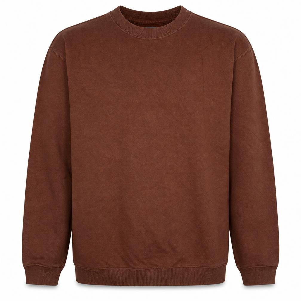 Gap Men's Brown Pullover Sweatshirt M Crew Neck Fleece Cotton Blend