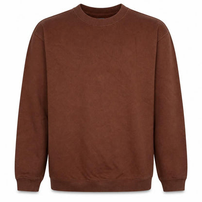 Gap Men's Brown Pullover Sweatshirt M Crew Neck Fleece Cotton Blend