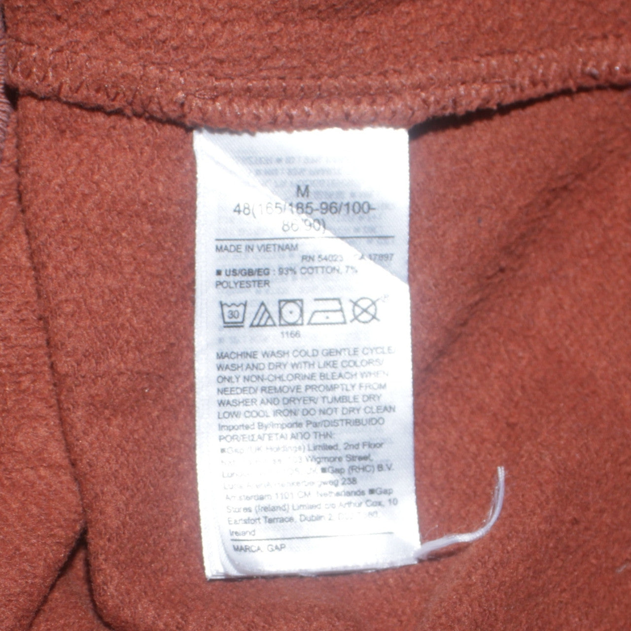 Mens UK Size M Gap Brown Pullover Sweatshirt