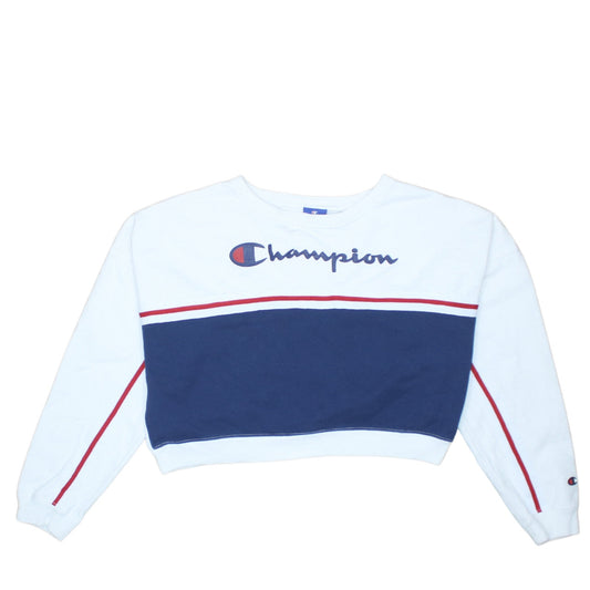 Womens UK Size S Champion White Pullover Sweatshirt