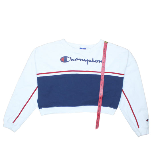 Womens UK Size S Champion White Pullover Sweatshirt